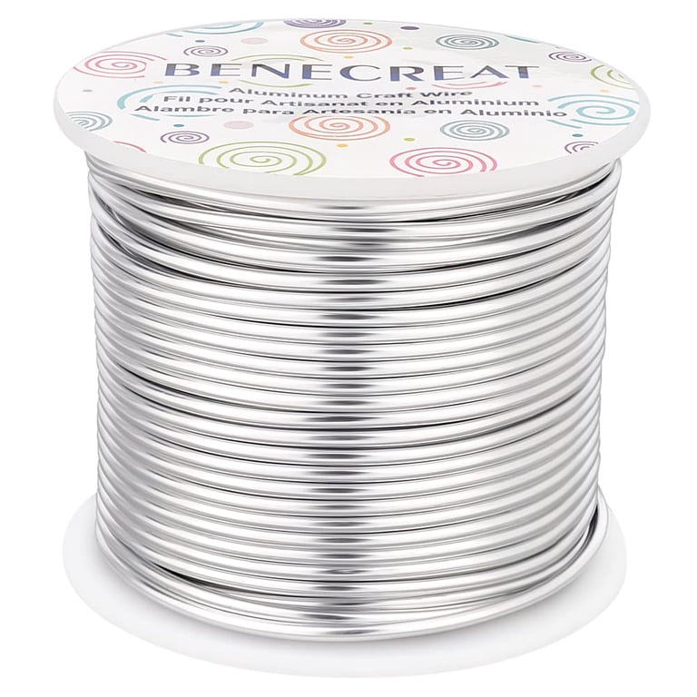 DanLingJewelry 22.9 Feet Silver Aluminum Wire - 3 Gauge (6mm Diameter) Round Bendable Wire For DIY Crafts