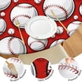 thumbnail image 4 of Red Baseballs Pattern Round Fitted Tablecloth with Elastic Edge,Dining Table Cover Waterproof,Outdoor Round Tablecloth for Camping,Dining,Indoor and Outdoor, 4 of 7