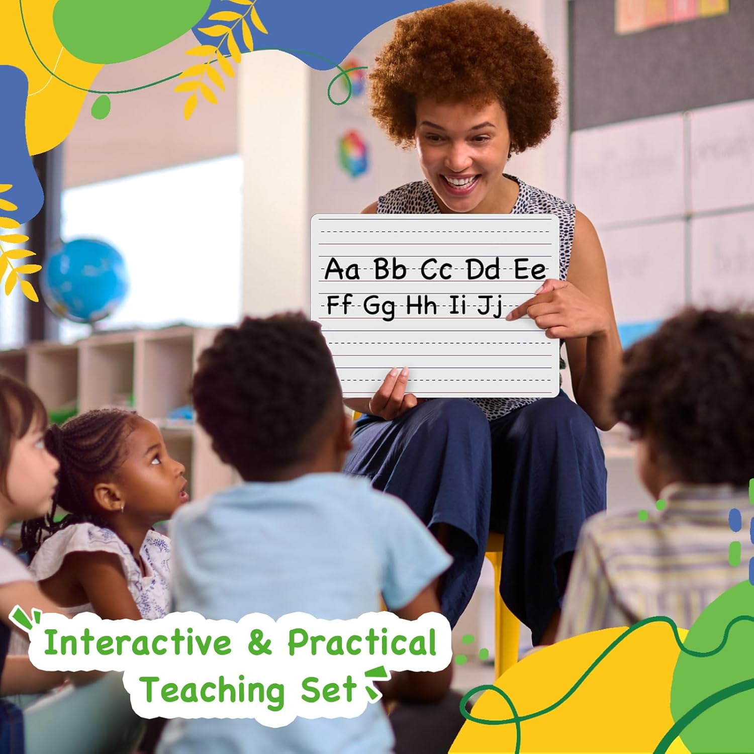 25 Pack Lined/Plain Dry Erase Boards - 9"x12" Double-Sided White Board Class Set - Includes 25 Mini Whiteboards 25 Black Markers and 25 Erasers for Classroom School Office Students Teachers