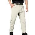 thumbnail image 3 of Jinhomg Men's Golf Pant Relaxed Fit Full Length Baseball Pant Stretch Lightweight Twill Trousers Athletic Lounge Pant with Pockets Khaki,XXXXL, 3 of 7