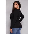 thumbnail image 3 of Womens Plus Size Basic Scoop Neck Long Sleeve T Shirt, 3 of 3