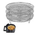 thumbnail image 1 of 3st Air Fryer Rack Airfryer Basket Trade Stainless Steel - Round Silver, 1 of 5