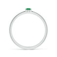 thumbnail image 2 of ANGARA Natural Classic Solitaire Oval Emerald Promise Ring in 14K White Gold for Women (Size-4x3mm) | May Birthstone, Birthday, Anniversary, Jewelry Gift for Women | Natural Emerald Ring, 2 of 10