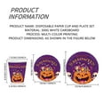 thumbnail image 3 of [Halloween ] Pumpkin Decoration Set Disposable Paper Plates Paper Cups Paper Towels Halloween Themed Tableware Funny Holiday, 3 of 5