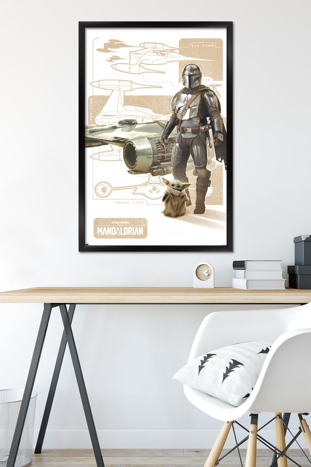 Star Wars: The Mandalorian Season 3 - N1 Starfighter Wall Poster, 22.375" x 34" Framed