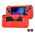 thumbnail image 1 of Funda Silicona para Consola Juegos ROG ALLY X Con Tapas Agarre El Pulgar () Roja, 1 of 3
