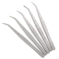 thumbnail image 3 of Gupbes 5pcs Curved Stainless Steel Positioning Tweezers Sewing Machine Accessories,Curved, 3 of 7