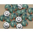 thumbnail image 5 of IBA Indianbeautifulart Green 25 Mm Scales Geometric Printed Canvas Fabric Buttons Round 2 Hole&nbsp;Decorative Buttons For Sewing Crafting Pack Of 50, 5 of 7