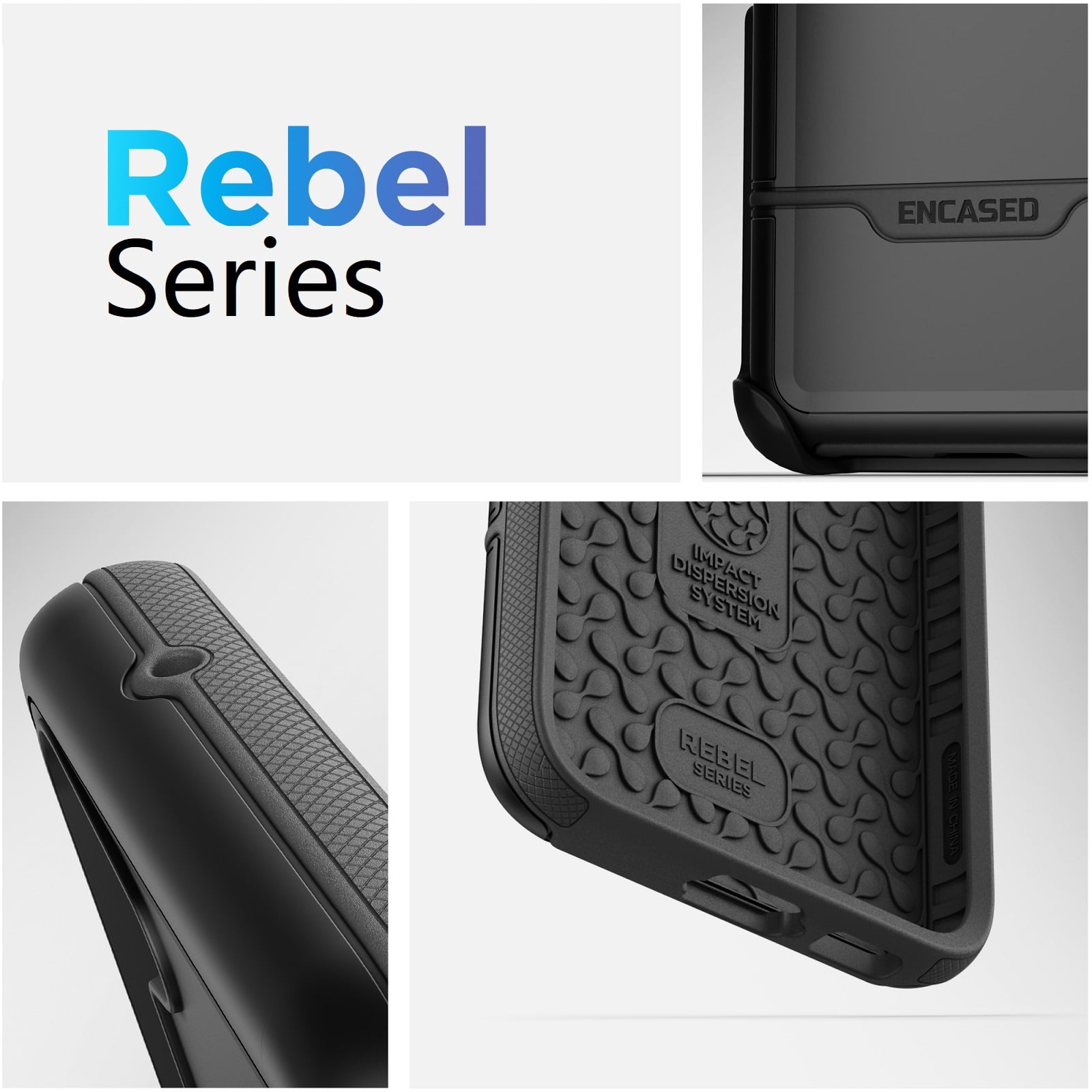 Encased Shockproof Belt Case designed for Samsung Galaxy S23 Case with Holster Clip - Military Grade 10Ft Rugged Protection (Rebel Series)
