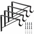thumbnail image 7 of Miyuadkai Partition Wall Hanging 90° Bend with Hooks and Thickened Heavy Object Storage Support Rack, Metal Closet Hanging Shelf Rod Bracket Holder and Support Heavy Duty Bar for Home Shelving, 7 of 7