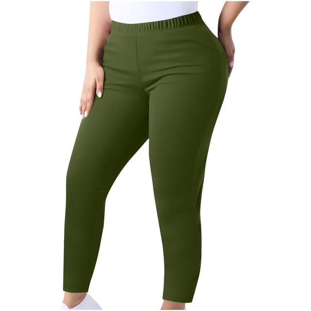 Women's Plus Size Cropped Leggings Mesh High Waisted Tummy Control Pants Stretchy Over The Belly Workout Active Wear