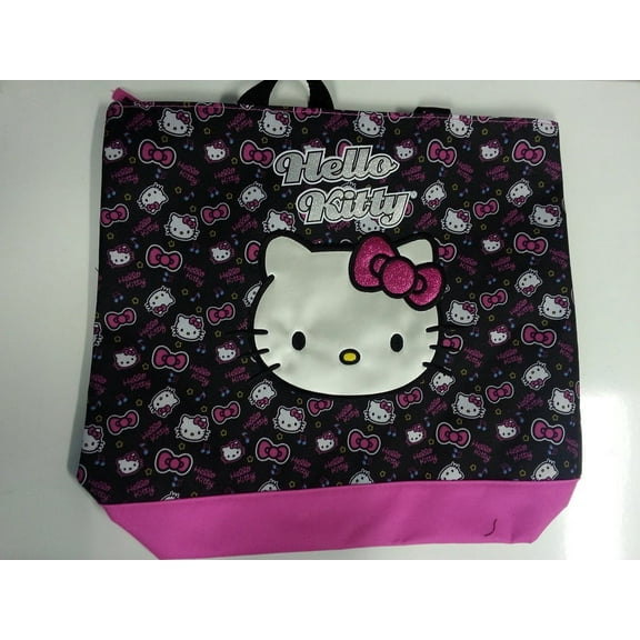 Tote Bag - Hello Kitty - Pink Bow Black New 821309