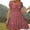 Red, variant on Womens Summer Sexy Casual Dress Boho Floral Printed High Waist Puff Sleeves Dresses Vintage Tunic Beach Mini Dress