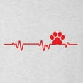 thumbnail image 2 of Wild Bobby, Dog Heartbeat | Paw Print EKG Lifeline | Veterinarian Vet Tech Dog Lover Mens Premium Tri Blend T-Shirt, Heather White, Small, 2 of 5