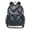 Deep Gray Feathers and Pinecones, variant on PVC Transparent Backpacks Clear Backpack for Travel and Outings Colored Outline Flower