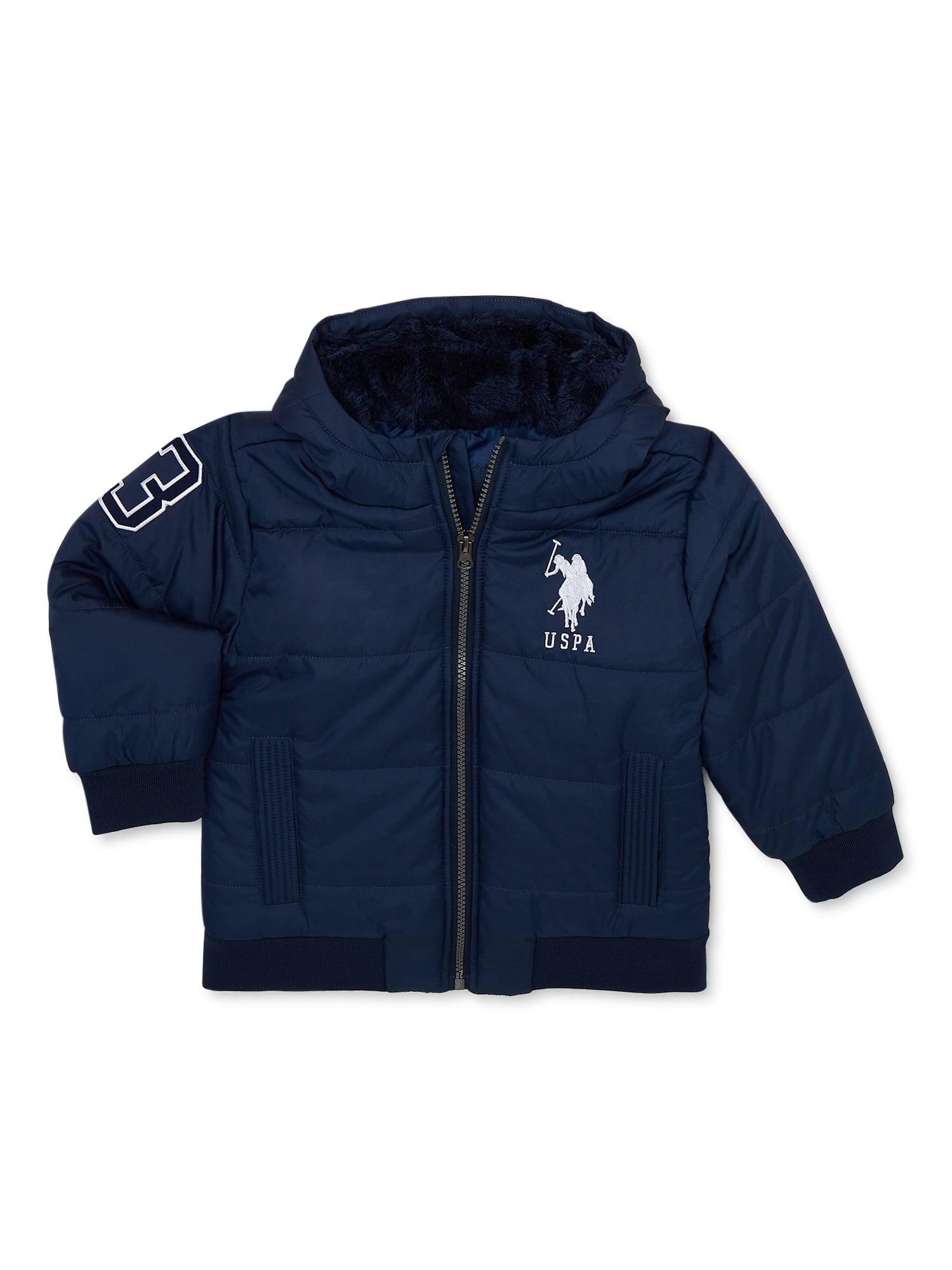 fotografie Oproepen etiquette U.S. Polo Assn. Toddler Boy Hooded Puffer Jacket, Sizes 2T-5T - Walmart.com