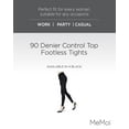thumbnail image 2 of MeMoi Women's 90 Denier Control Top Footless Tights - Womens - Female, Large/X-Large, Black, 2 of 7