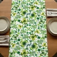thumbnail image 5 of Table Runners 72 Inches Long Dress Scarves, St. Patrick's Day Farmhouse Kitchen Table Runner, Coffee Tablerunners, Lucky Shamrocks Spring Country Leaves 16x72 Inch, 5 of 9