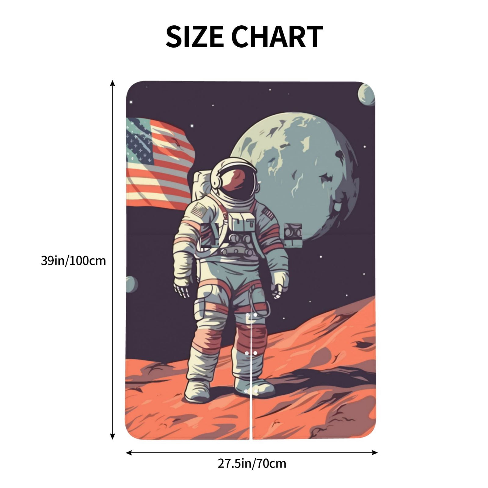 Naloa Astronaut With American Flag Baby Car Seat Cover, Breathable Baby Carrier Cover, Multiuse Baby Carrier Cover & Nursing Breastfeeding Cover