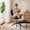 Faux Leather Black, variant on IPKIG Cross Legged Office Chair, 360°Swivel, Adjustable Height, Teddy Fabric, Lumbar Support