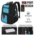 thumbnail image 3 of Mochila para portátil YOREPEK 18.4 con puerto de carga USB, azul, 3 of 9