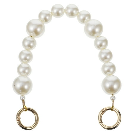 

Hemoton 1Pc Handbag Chain Replacement Pearl Strap Short Chain Bag Accessory (White)