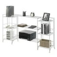 thumbnail image 3 of Pemberly Row Contemporary 3-Tier Metal Folding Shelves in White, 3 of 9