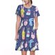 thumbnail image 1 of Balery Cartoon Rabbit Vestidos sueltos de manga corta para mujer, vestidos de verano 2025, vestidos casuales de corte A con vuelo., 1 of 6