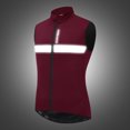thumbnail image 2 of Men Fleece Lined Cycling Vest Windproof Reflective Sports Safety Bike Vest for Riding Running Jogging Hiking, 2 of 8