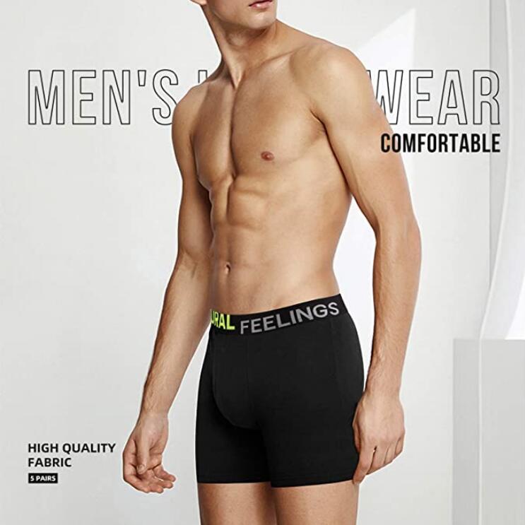 Natural Feelings Boxer Briefs Mens Underwear Men Pack Soft Cotton Open Fly Underwear - image 2 of 3