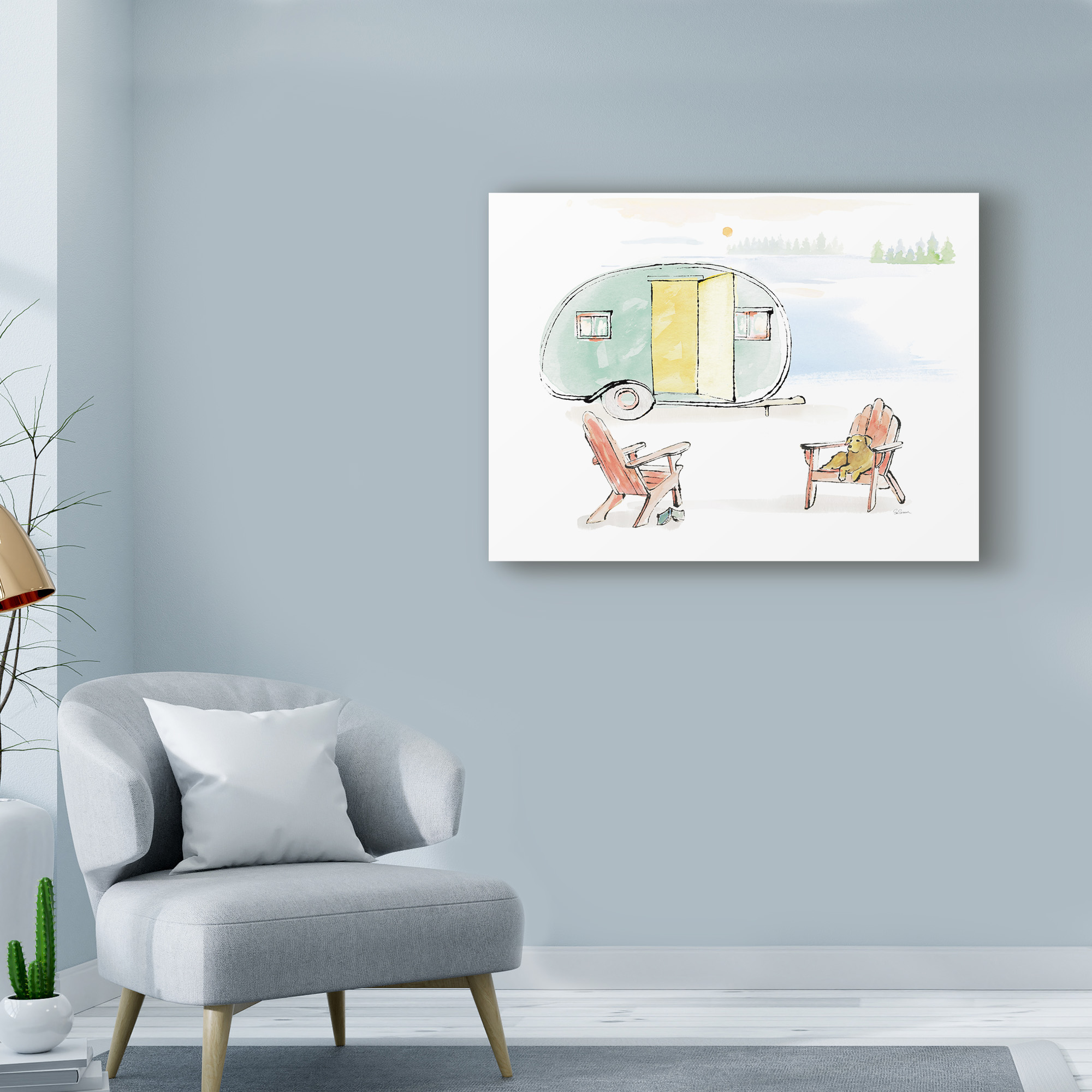 Trademark Fine Art 'Lakeside Days V' Canvas Art by Sue Schlabach
