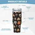 thumbnail image 5 of Haiem Different Breeds Of Dogs Printed 40OZ Ice Bully With Handle - Portable for Hot & Cold Drinks, Travel, Gym, Home, and Outdoor Activities, 5 of 8