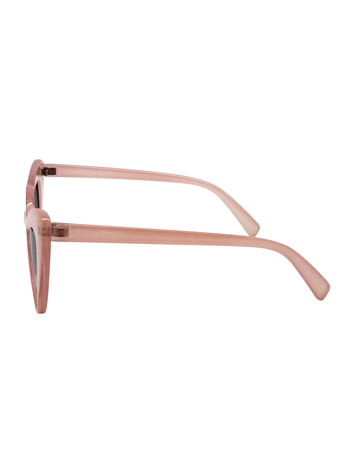 Festival Plastic Heart Shaped Full Rim Sunglasses with Blush Pink Frames and Smoke Lenses