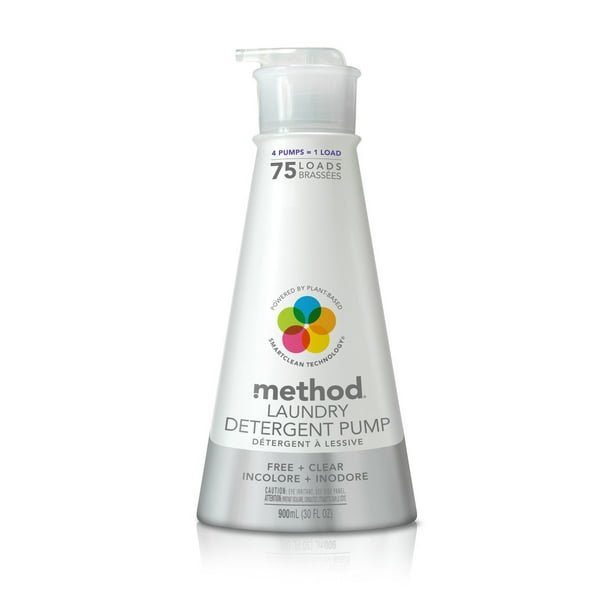 method Laundry Detergent Pump, Free + Clear, 30 oz, 75 Loads Walmart