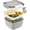 52oz Light Gray, variant on Greentainer Lunch Box Lightweight Bento Box with 1 Fork, Salad Container with Dressing Container, 3 Compartments Salad Box-to-Go for School, Work, Picnic, Travel, Camping-Grey