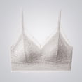 thumbnail image 2 of IFNWSV Seamless Bras for Women Solid Color Lace Fixed Cups Adjustable Straps Push Up Breathable Back Smoothing Bra Gray 40BC, 2 of 6
