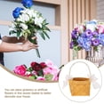 thumbnail image 2 of Wedding Small Flower Girl Basket, Wicker Rattan Flower Basket with Pearl Handle for Wedding Home Decor Picnic, Party, 2 of 7