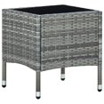 thumbnail image 1 of vidaXL Garden Table Grey 40x40x45 cm Poly Rattan, 1 of 5