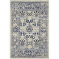 thumbnail image 1 of Unique Loom La Jolla Rustic Border Area Rug 2' 2 x 3' Rectangle Blue/Ivory, 1 of 2