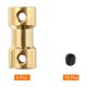 thumbnail image 3 of Uxcell 4Pcs 2mm a 5mm Conector de Junta de Acoplamiento de Eje de Latón con Tornillos para Coche de Modelo RC, 3 of 4