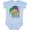 AE-Light Blue, variant on Mardi Gras New Orleans Louisiana Jester Hat Boys or Girls Baby Bodysuit