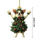 thumbnail image 3 of Seyotauo Cute Pet Pattern Acrylic Christmas Ornaments 3.15x3.15 Inch Double-Sided Pattern, Easy to Hang Christmas Tree Decorations Indoor, Festive Holiday Christmas Decor Gifts for Family Colleagues, 3 of 9