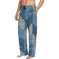 thumbnail image 6 of Vsdgher Cozy Knitted Blue Chevron Mens Pajama Pants Sleep & Lounge Pants, PJ Pants-Small, 6 of 6