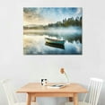 thumbnail image 2 of Shiartex Lake Landscape Wall Art Canvas: Modern Nature Picture Painting Relaxing Boat Scene Photography Sunrise Print Artwork Decor for Bedroom Living Room 20 X 16 Inches, 2 of 3