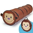 thumbnail image 2 of GigaTent Pop Up 6 Feet long Monkey Play Tunnel For Pets & Kids Polyester Crawl Tube,Brown, 2 of 2
