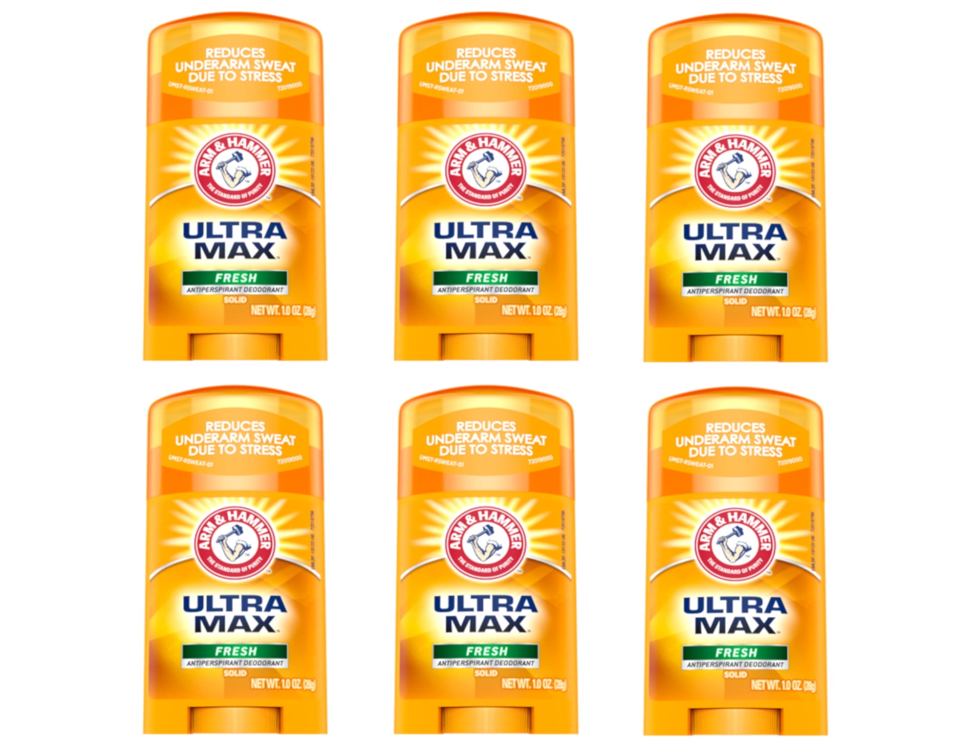 ARM & HAMMER Ultra Max Deodorant & Antiperspirant 1 oz (Pack of 6