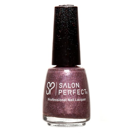 Salon Perfect Nail Polish, 437 Gliterally Obsessed, Mauve Glitter, 0.5 fl oz