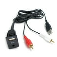thumbnail image 5 of Furulu 3.5mm AUX Female USB To 2 RCA Male Plug Stereo Radio DVD Extension Cable Socket, 5 of 5
