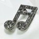 thumbnail image 5 of 2 piezas de cristal brillante broche de nota musical con hebilla de bufanda para mujer, concierto , , joyería, , , di Yuyangstore Broche con símbolo musical, 5 of 8