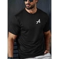 thumbnail image 1 of Camiseta con estampado de la letra A para hombre, informal, de manga corta, para verano, para adultos, hombres, mujeres, adolescentes, jóvenes y ocio., 1 of 6